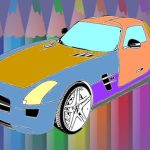 Muscle Cars Coloring